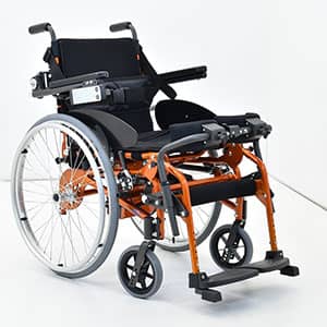 manual hi-lo verticalizing wheelchair thumb